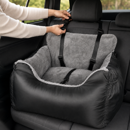 Pawly Plush Dog Car Seat key feature detail
