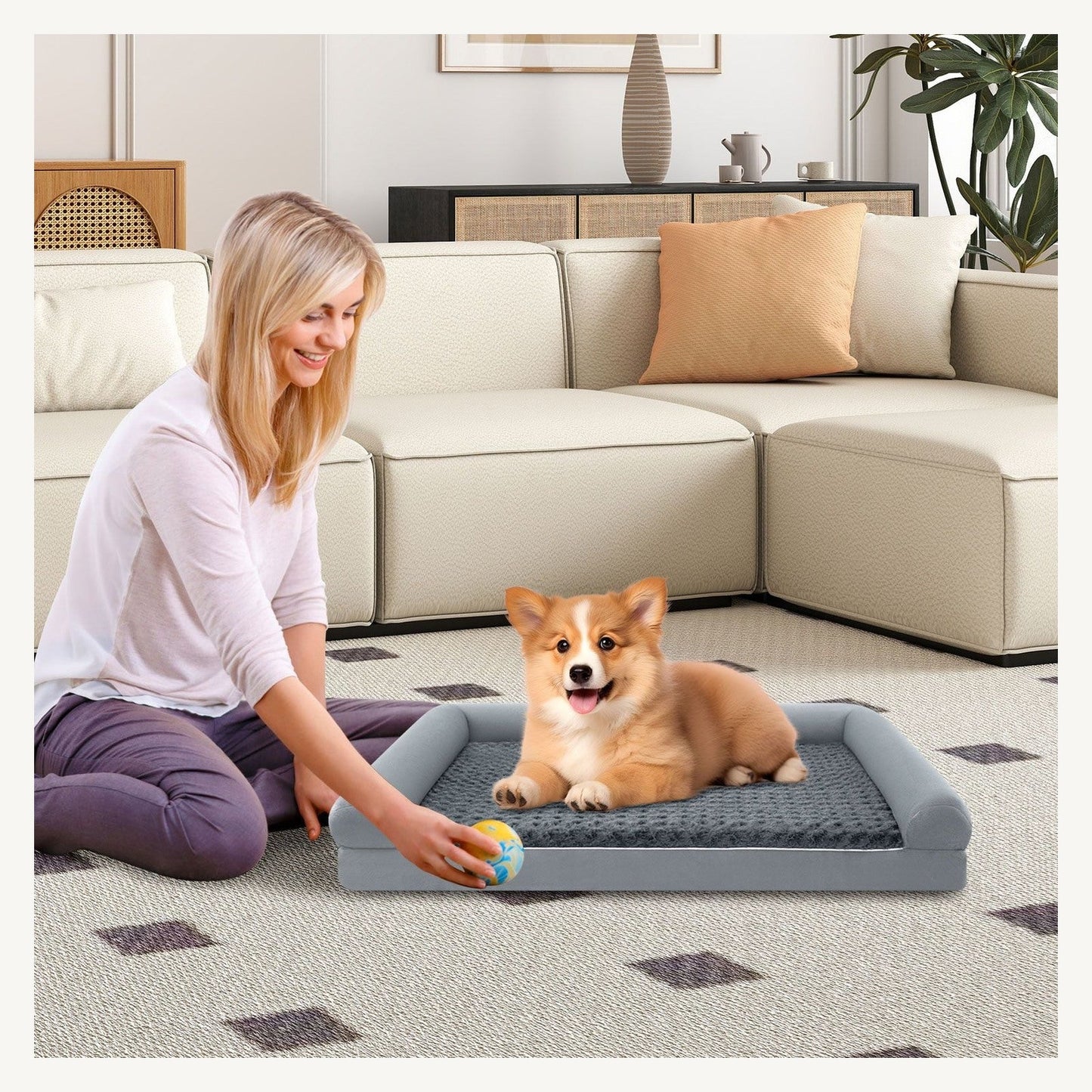 Pawly Orthopaedic Foam Dog Bed key feature detail