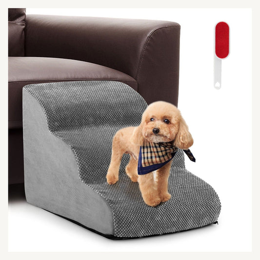 Pawly 3-Tier Foam Dog Ramp clean product view