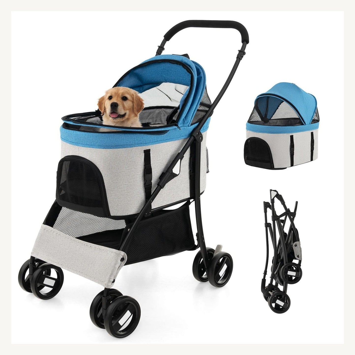 Pawly Foldable Pet Stroller key feature detail