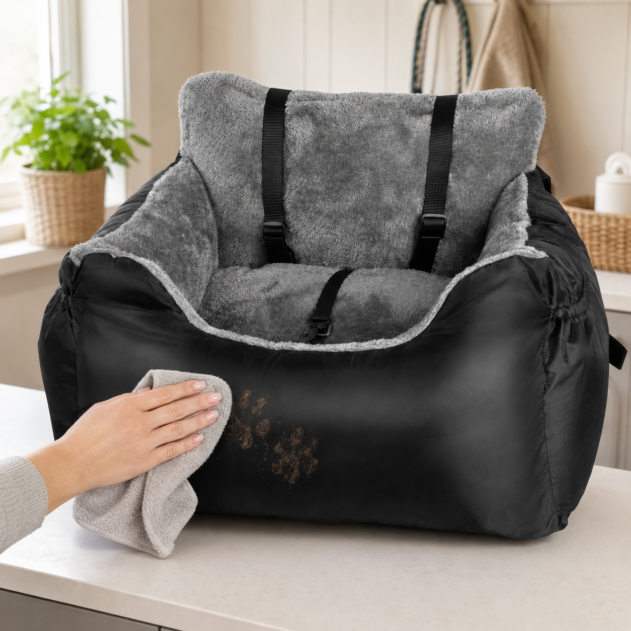 Pawly Plush Dog Car Seat — curated product gallery view 1