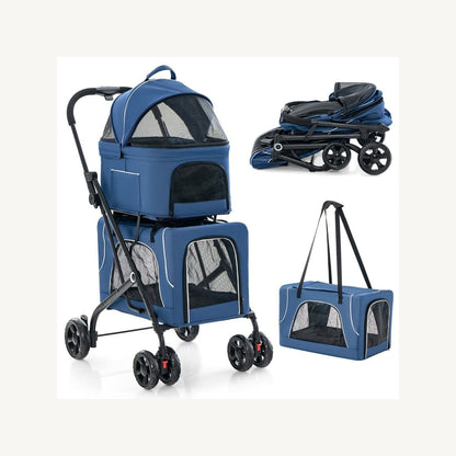 Pawly Double Pet Stroller – product view 3