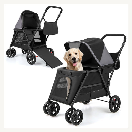 Pawly Dual-Entry Dog Stroller Wagon clean product view