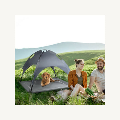 Pawly Elevated Dog Bed with Canopy clean product view
