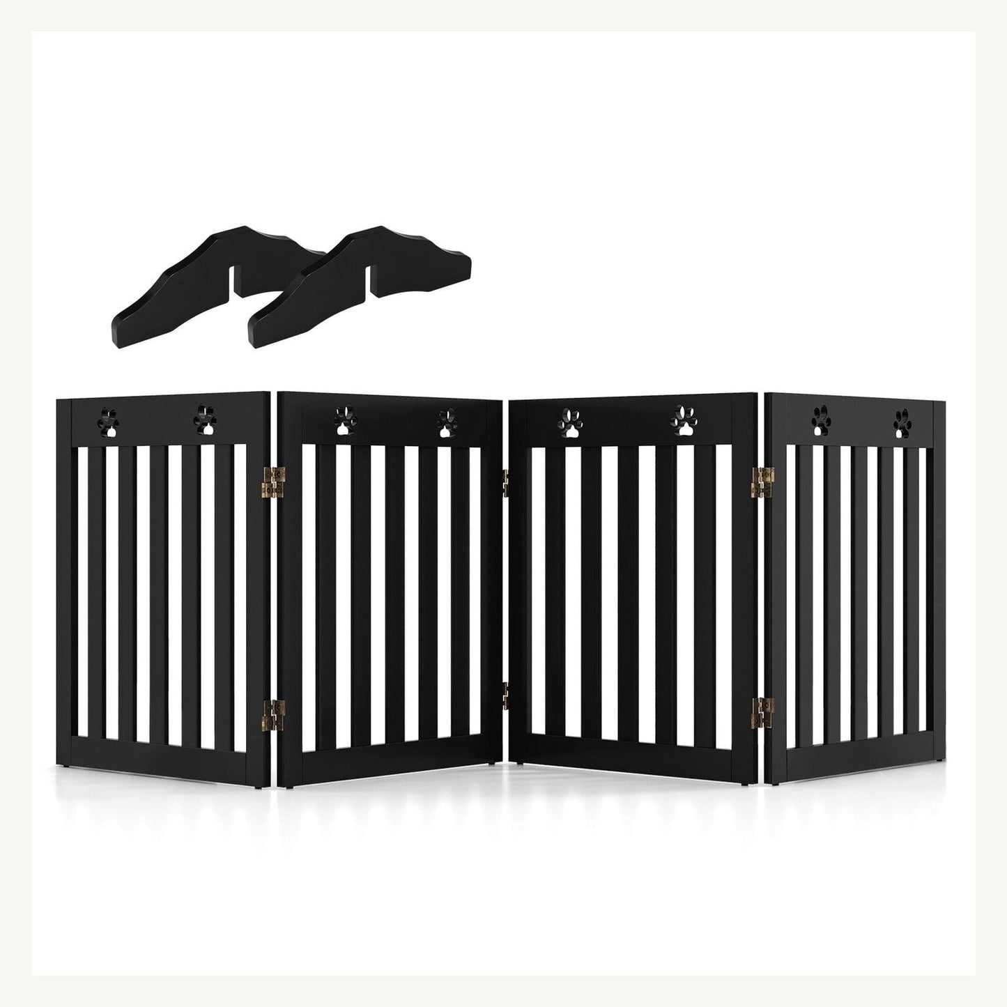 Pawly Four-Panel Folding Dog Gate practical design detail