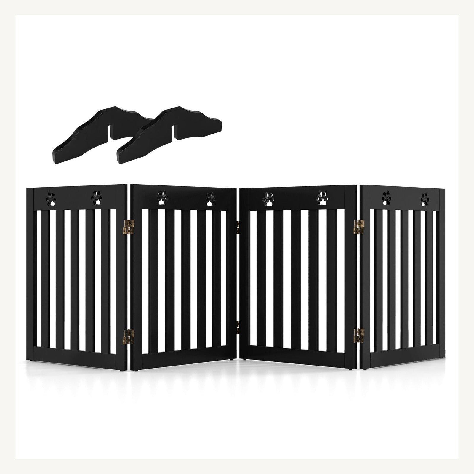Pawly Four-Panel Folding Dog Gate practical design detail