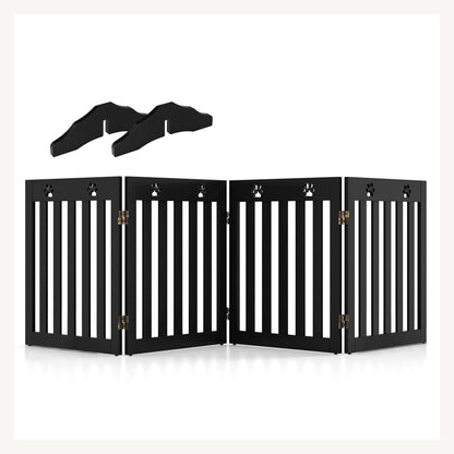 Pawly Four-Panel Folding Dog Gate practical design detail
