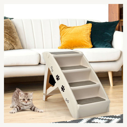 Pawly Foldable Four-Step Dog Stairs key feature detail