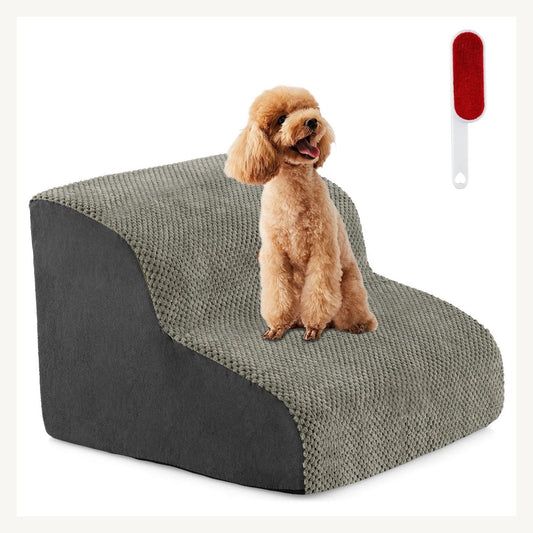 Pawly Two-Tier Foam Dog Ramp clean product view