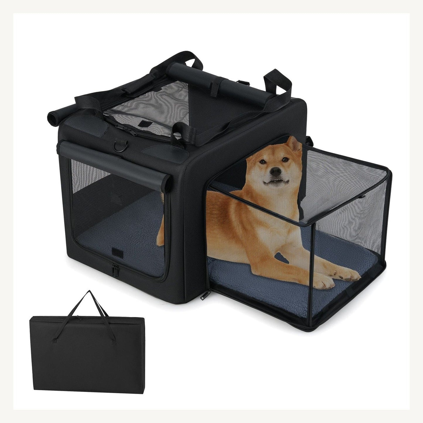 Pawly Foldable Soft-Sided Dog Crate clean product view