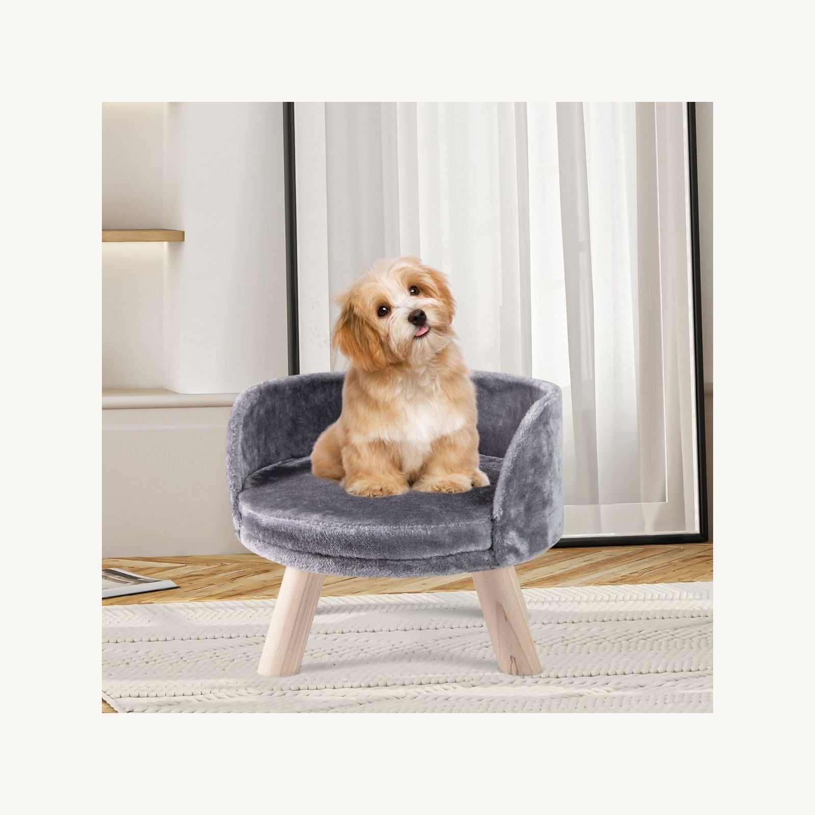 Pawly Wooden Dog Sofa Bed shown in everyday use