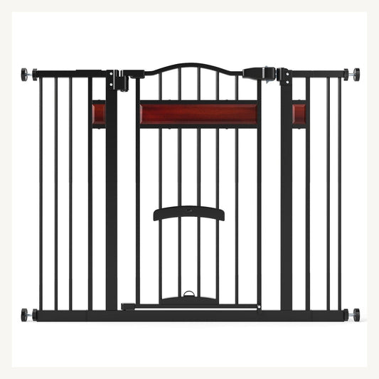 Pawly Extra-Wide Walk-Through Dog Gate clean product view