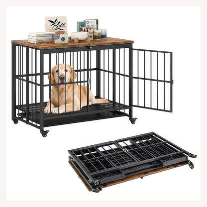Pawly Foldable Dog Crate Side Table clean product view