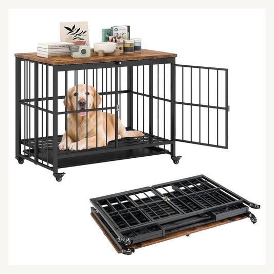 Pawly Foldable Dog Crate Side Table clean product view