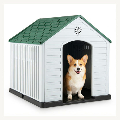 Pawly Large Ventilated Plastic Dog House practical design detail