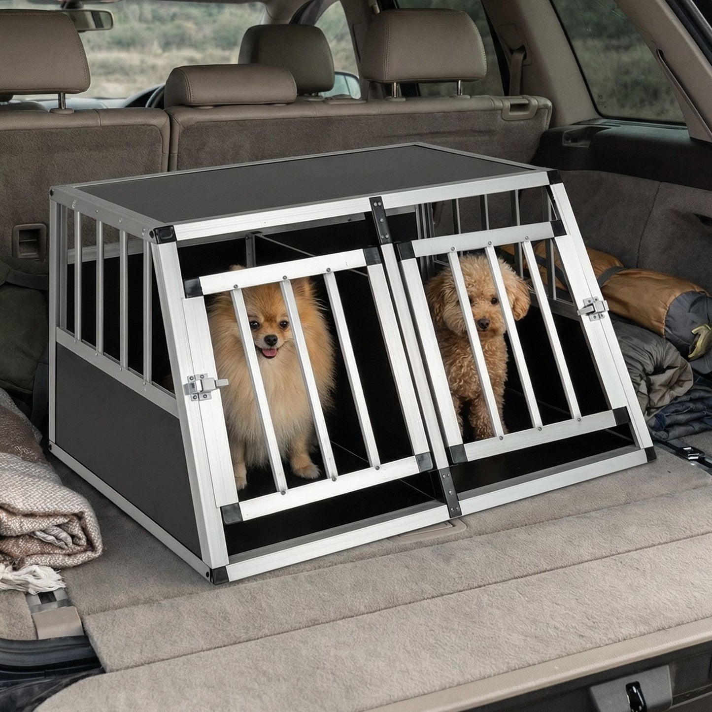 Pawly Aluminium Dog Transport Crate — curated product gallery view 1
