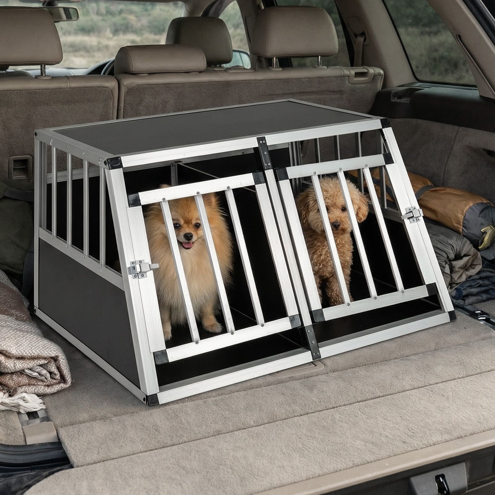 Pawly Aluminium Dog Transport Crate — curated product gallery view 1
