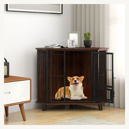 Pawly Corner Dog Crate with Feeding Door – product view 4