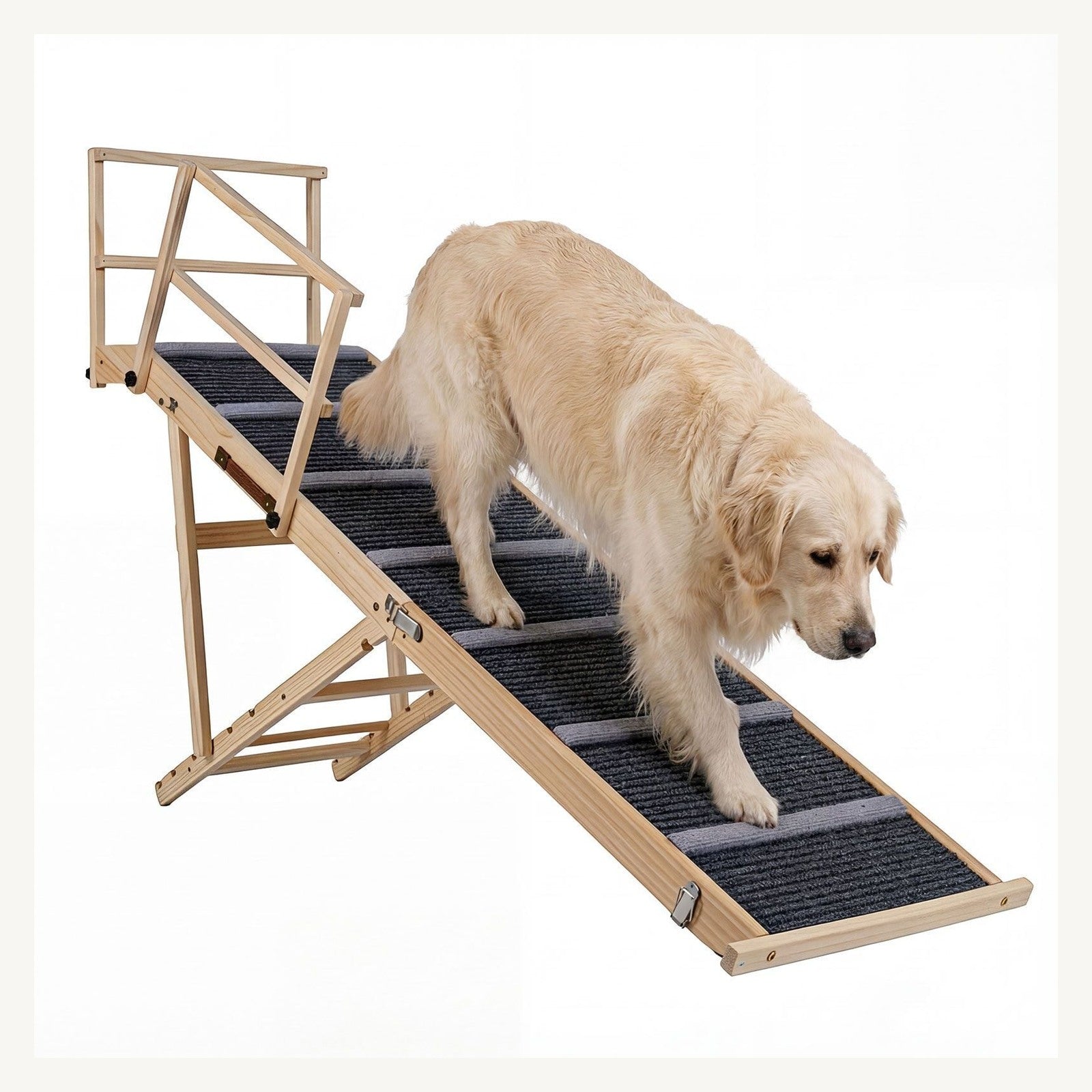 Pawly Foldable Dog Ramp with Side Rails practical design detail