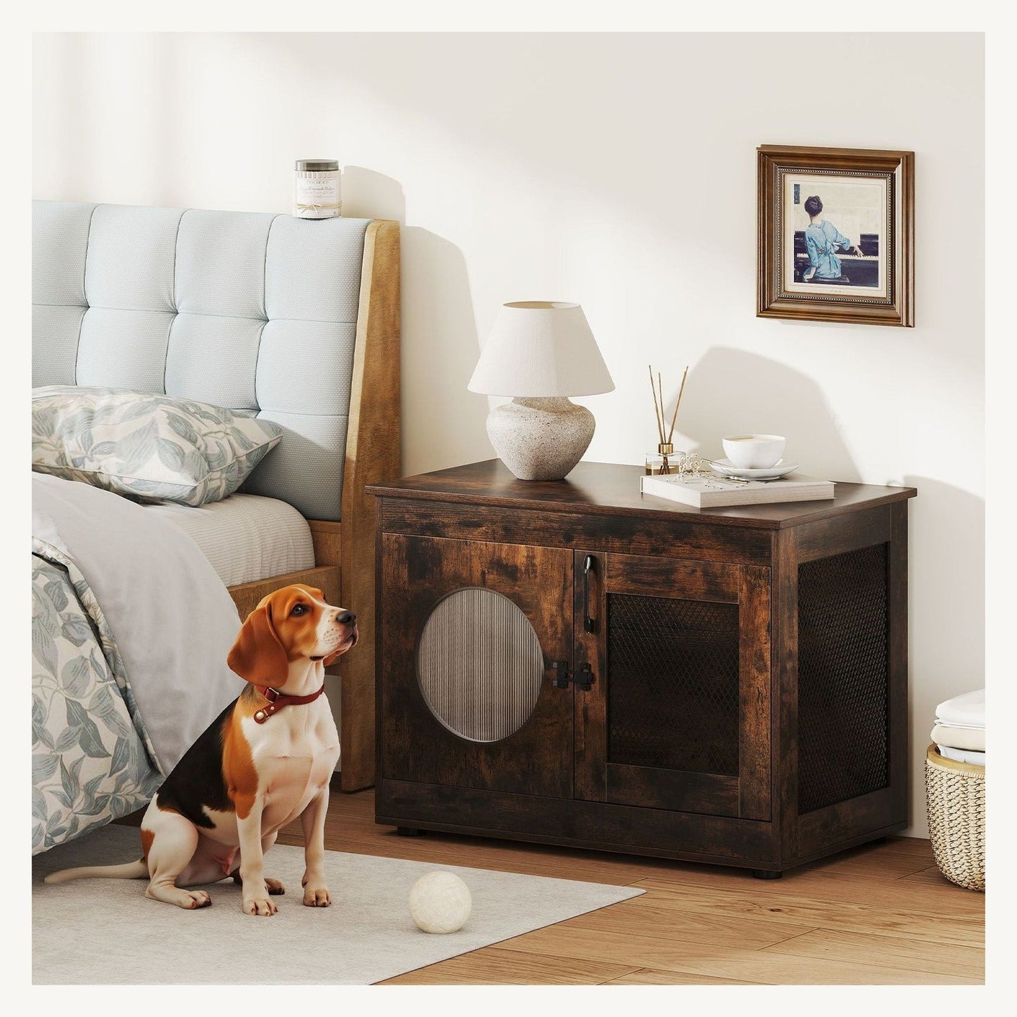 Pawly Dog Crate Furniture with Viewing Window – product view 4