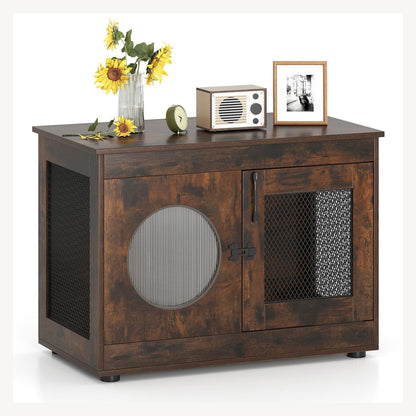 Pawly Dog Crate Furniture with Viewing Window – product view 2