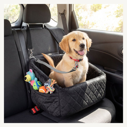 Pawly Dog Car Seat with Storage Pockets – product view 1