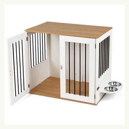 Pawly Dog Crate with Rotating Feeder – product view 3