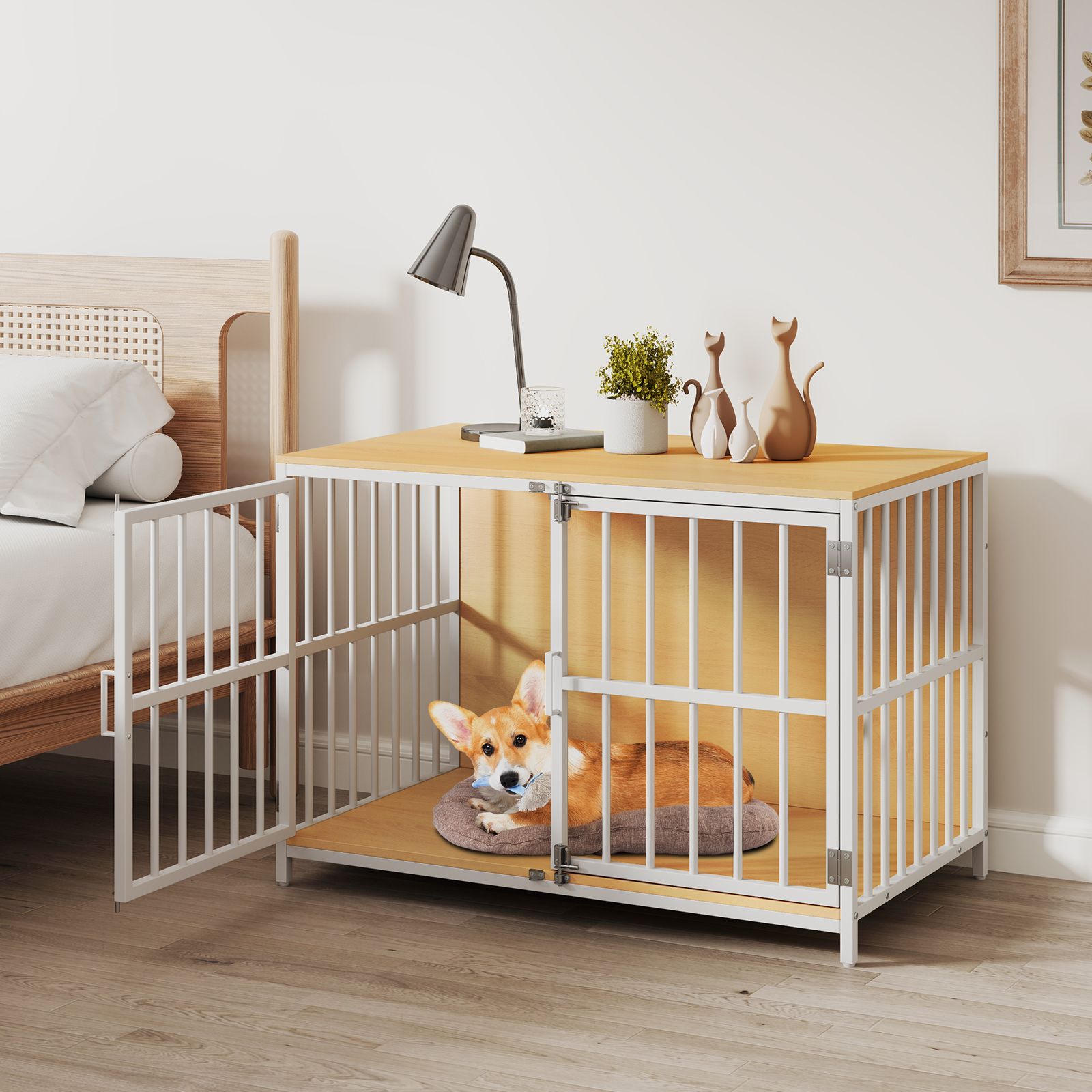 Pawly Double-Door Dog Crate Furniture — curated product gallery view 1