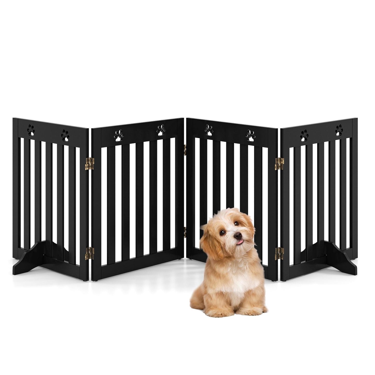 Pawly Four-Panel Folding Dog Gate — curated product gallery view 1