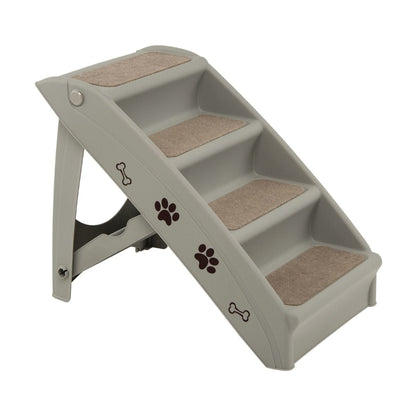 Pawly Foldable Four-Step Dog Stairs — curated product gallery view 1