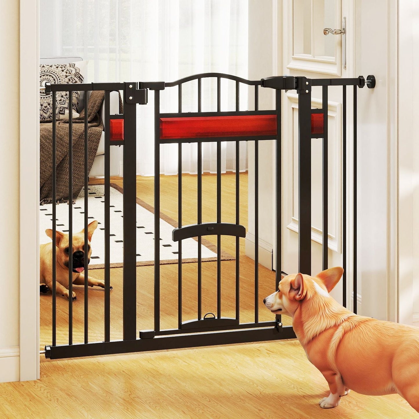 Pawly Extra-Wide Walk-Through Dog Gate — curated product gallery view 2