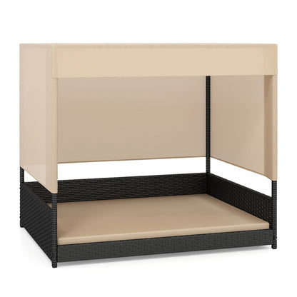 Pawly Elevated Wicker Dog House — curated product gallery view 1