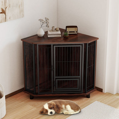 Pawly Corner Dog Crate with Feeding Door — curated product gallery view 1