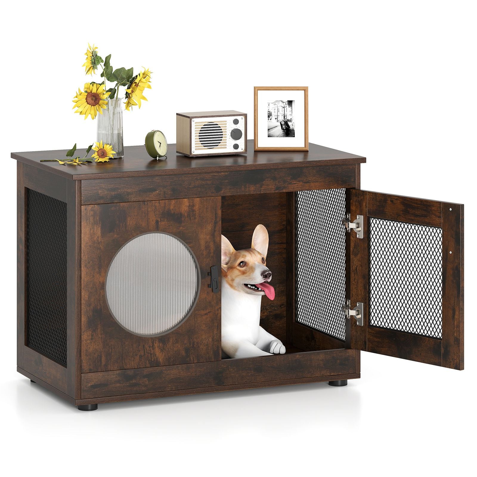 Pawly Dog Crate Furniture with Viewing Window — curated product gallery view 1