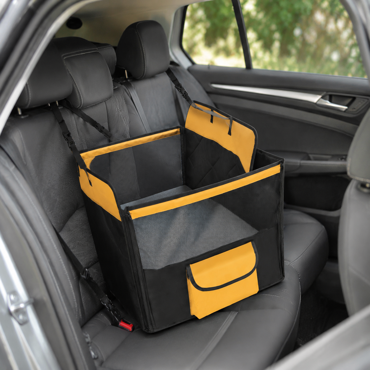 Pawly Dog Car Seat Cover with Safety Belt — curated product gallery view 2