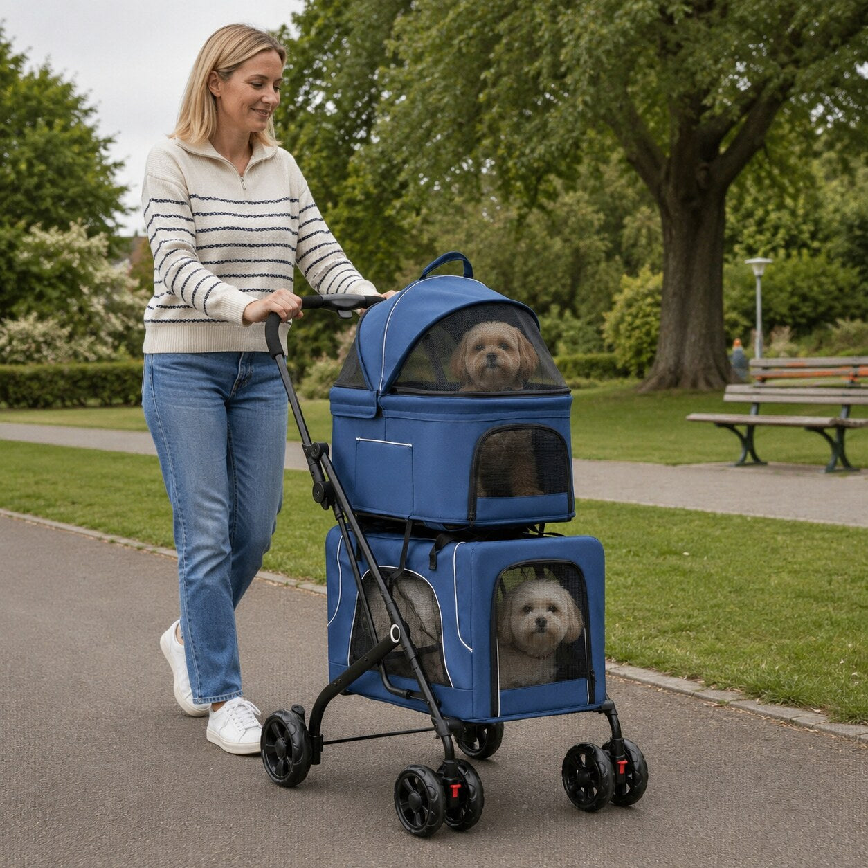Pawly Double Pet Stroller – product view 5